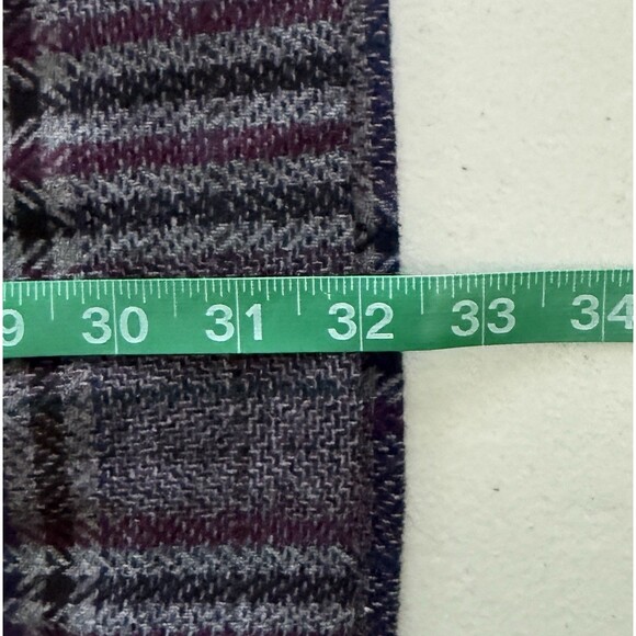 Vintage Russ Womens Plaid Wool Midi Skirt A-Line Tartan Preppy Winter Pockets 10 - Picture 8 of 8